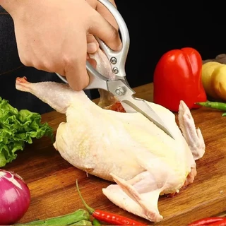 1/2ชิ้นกรรไกรครัวสแตนเลส/กรรไกรกระดูกไก่/กรรไกรสําหรับผักบาร์บีคิวเนื้อปลา