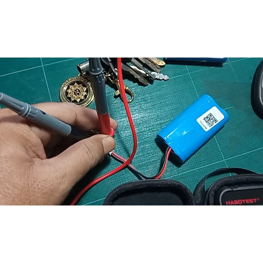 แบตเตอรี่ 18650 1ก้อน 3.7v 3600mah พร้อมแผ่นป้องกัน สายไฟหัวโมเลค2พิน