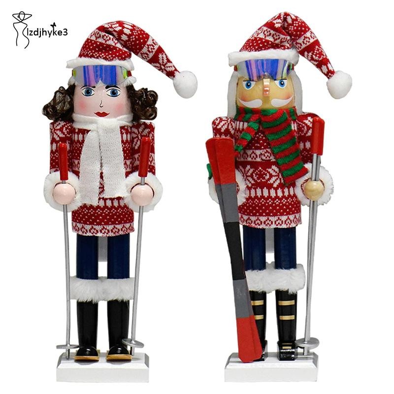 [lzdjhyke3] Nutcracker รูปประติมากรรมตกแต่งคริสต์มาสตุ๊กตาไม้สะสมสําหรับ