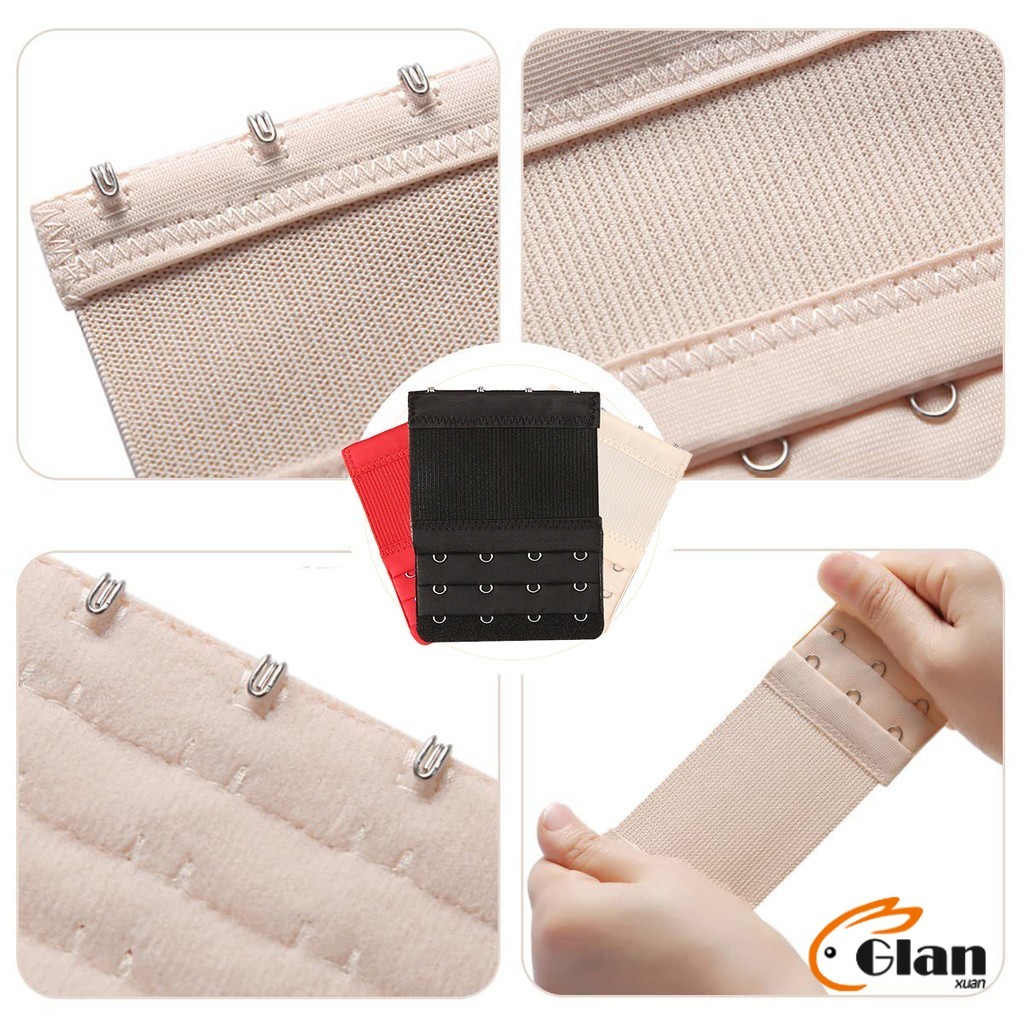 Glanxuan ตะขอปรับขยายเสื้อชั้นใน(รุ่นมียางยืด) ยืดได้ ตะขอขยายเสื้อใน Elastic Bra Extender - รูปที่ 6
