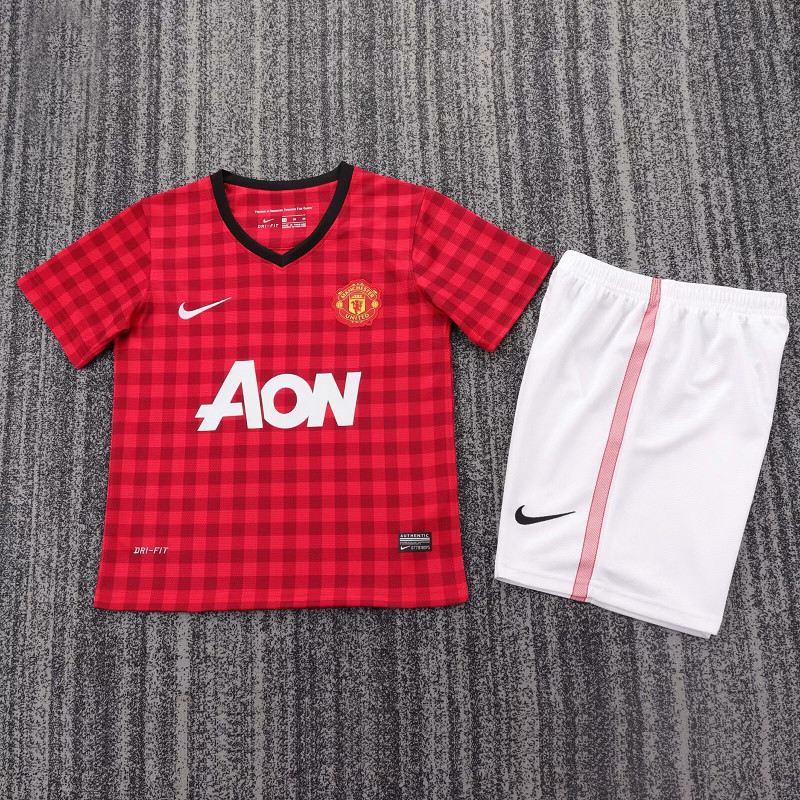 เสื้อฟุตบอลเด็ก 2012-2013 แมนเชสเตอร์ สห ชุด กีฬากลางแจ้ง 16-28 ขนาดชื่อที่กําหนดเอง (จัดส่ง 48 ชั่วโมง)