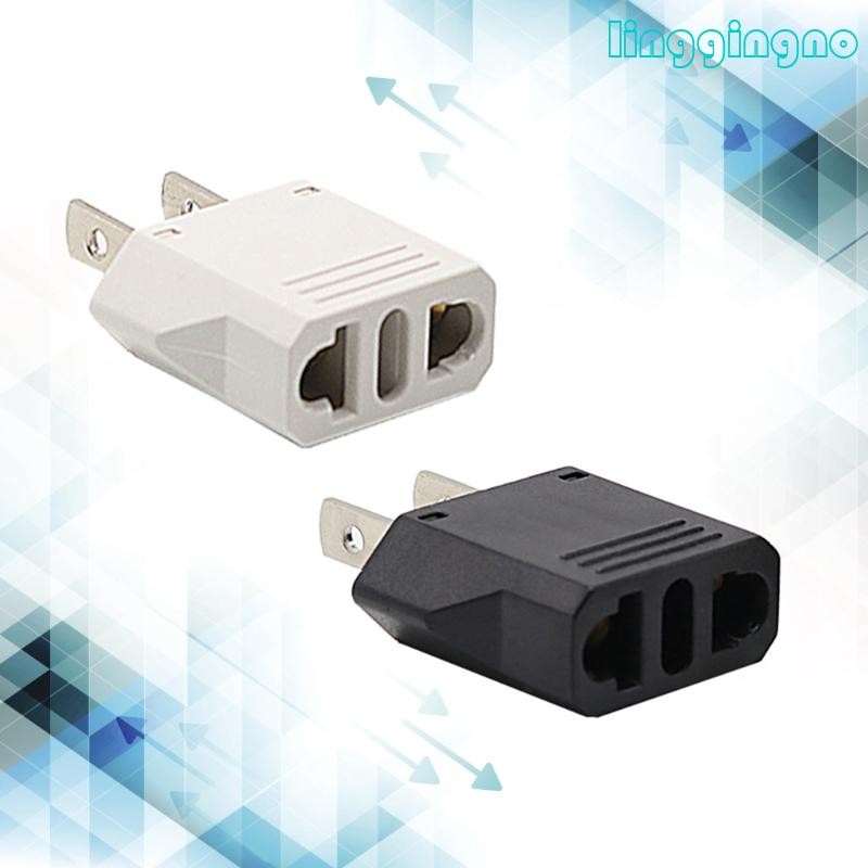 Rr US to EU Plug Adapter Standard America Flat 2pin to Europe Round 2pin Converter