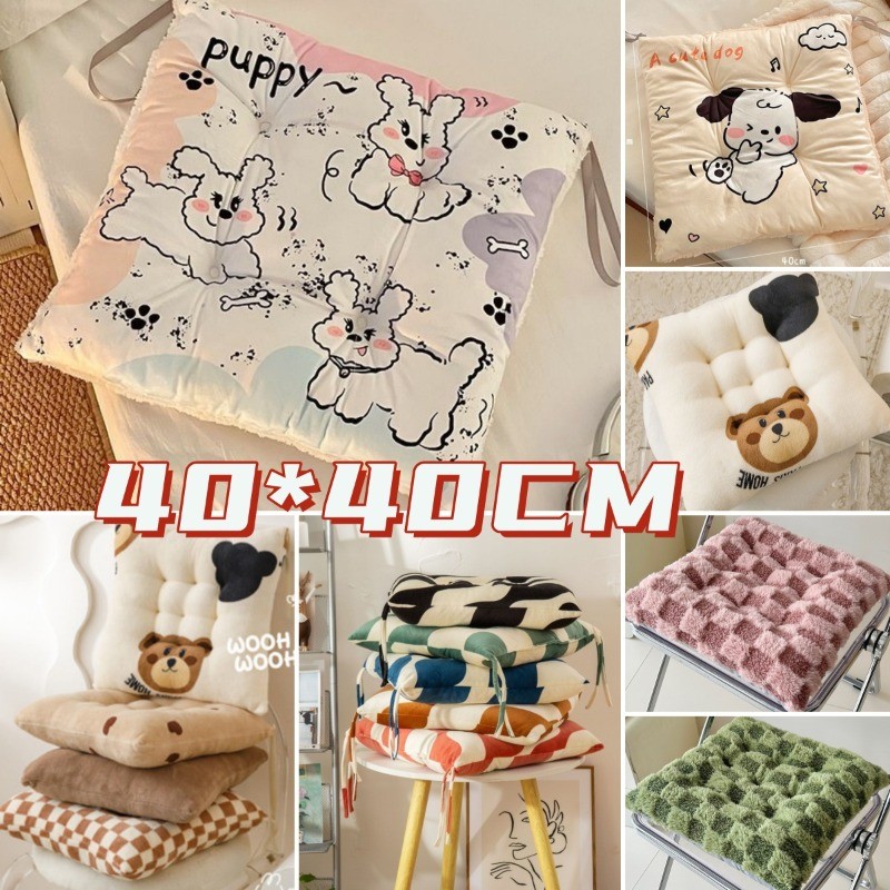 40x40cm เบาะรองนั่ง เก้าอี้ หนานุ่มนั่งสบาย ใช้พิงหลังได้ แบบหนา นุ่มสบาย สําหรับตกแต่งบ้าน