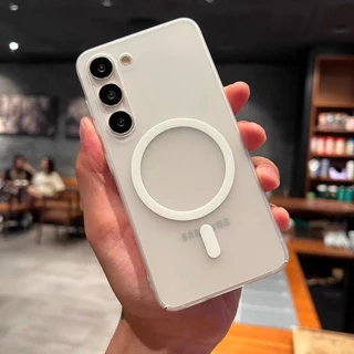 Ultra Thin Frosted PC Hard Case ใช้งานร่วมกับไร้สายชาร์จแม่เหล็กโทรศัพท์ป้องกันกรณีเหมาะสําหรับ Samsung Galaxy A57 A37 A56 A55 A26 A17 A16 S26FE S24FE S25FE