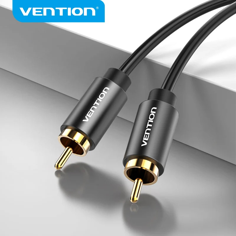 Vention สายสัญญาณเสียง RCA เป็น RCA ชายกับชายสายเคเบิลโคแอกเซียลสําหรับกล่องทีวีเครื่องขยายเสียงสเตอริโอ HiFi 5.1 SPDIF วิดีโอ Aux สาย