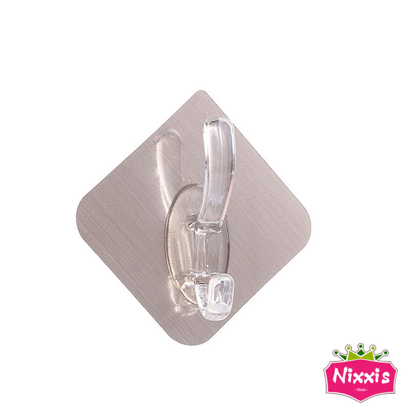 NIS ตะขอเสื้อผ้า ตะของาช้าง ตะขอแขวนเสื้อ ตะขอกาวเหนียว hook up - รูปที่ 4