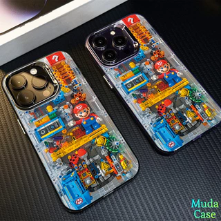 บล็อก ของเล่น Mario breakout เกม เคส iPhone 16 15 14 13 12 เคสไอโฟน11 Pro Max เคสไอโฟน XR X XS 7 8 Plus กรณีโทรศัพท์เย็น