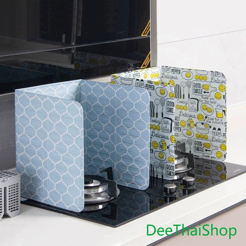 DeeThai ฉากกั้นน้ำมันกระเด็น แผ่นอลูมิเนียม สำหรับ 1 เตา ที่กั้นน้ำมัน plate to prevent oil