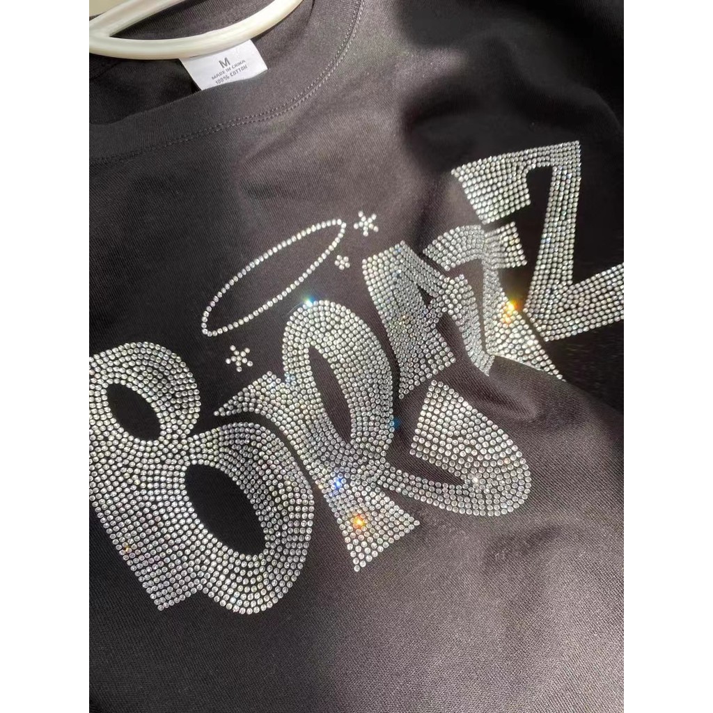 (จัดส่งตลอด 24 ชั่วโมง）Angel Official เสื้อยืดแขนสั้นสาวเครื่องเทศเกาหลี เสื้อพิมพ์ลายภาษาอังกฤษสุดเท่ ผ้าฝ้าย 100%