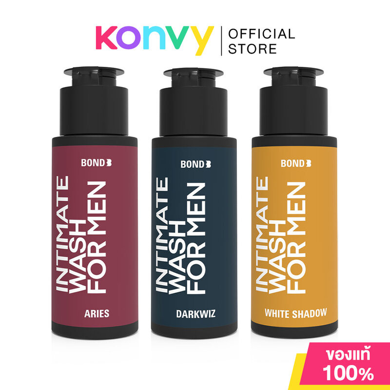 BOND Men's Intimate Wash บอนด์ ผลิตภัณฑ์ทำความสะอาดจุดซ่อนเร้นสำหรับผู้ชาย 45ml (Dark Wiz/Aries/White Shadow)
