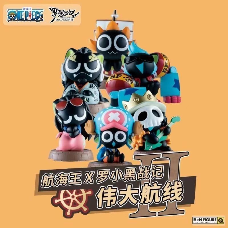 【8.8.ร้านค้า] Bandai ของแท้ Luo Xiaohei Wars Mystery Box One Piece Great Co-Branded Figure Doll