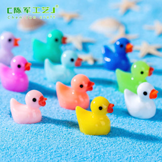 เป็ดน้อยสีเหลืองตุ๊กตาจี้มอสไมโครภูมิทัศน์เครื่องประดับขนาดเ…