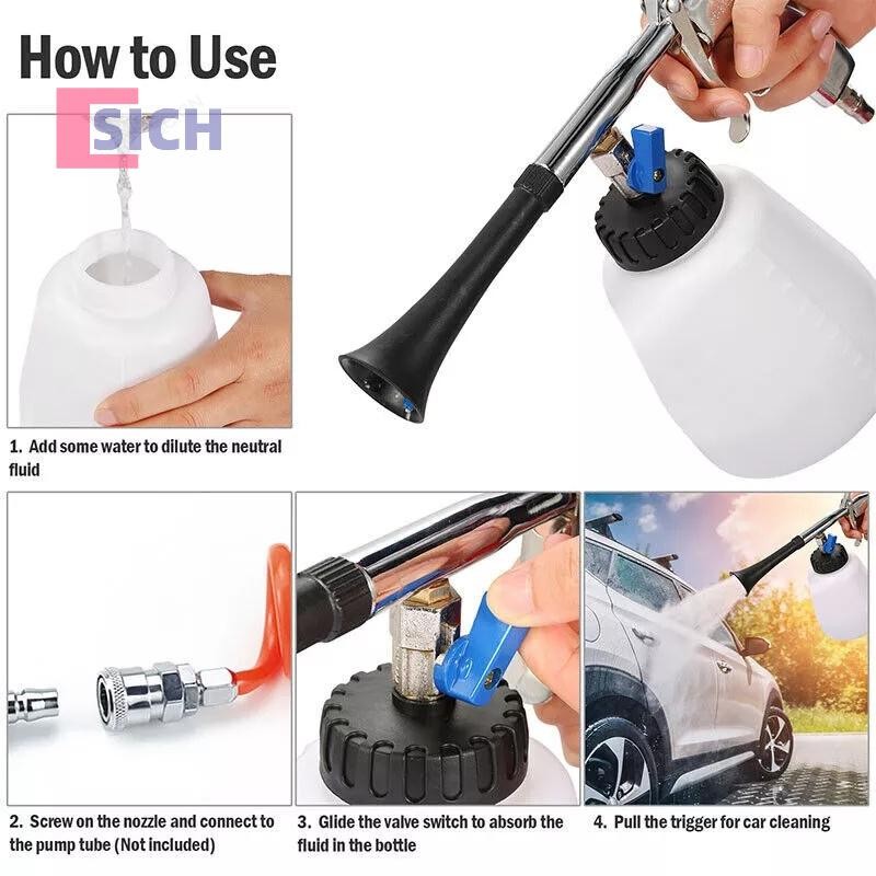 [Sich] ล้างรถสําหรับ Tornador เครื่องซักผ้าเครื่องทําความสะอาดภายในเป่าฝุ่นปืนทําความสะอาดลึกพร้อมแปรงแรงดันสูงใหม่