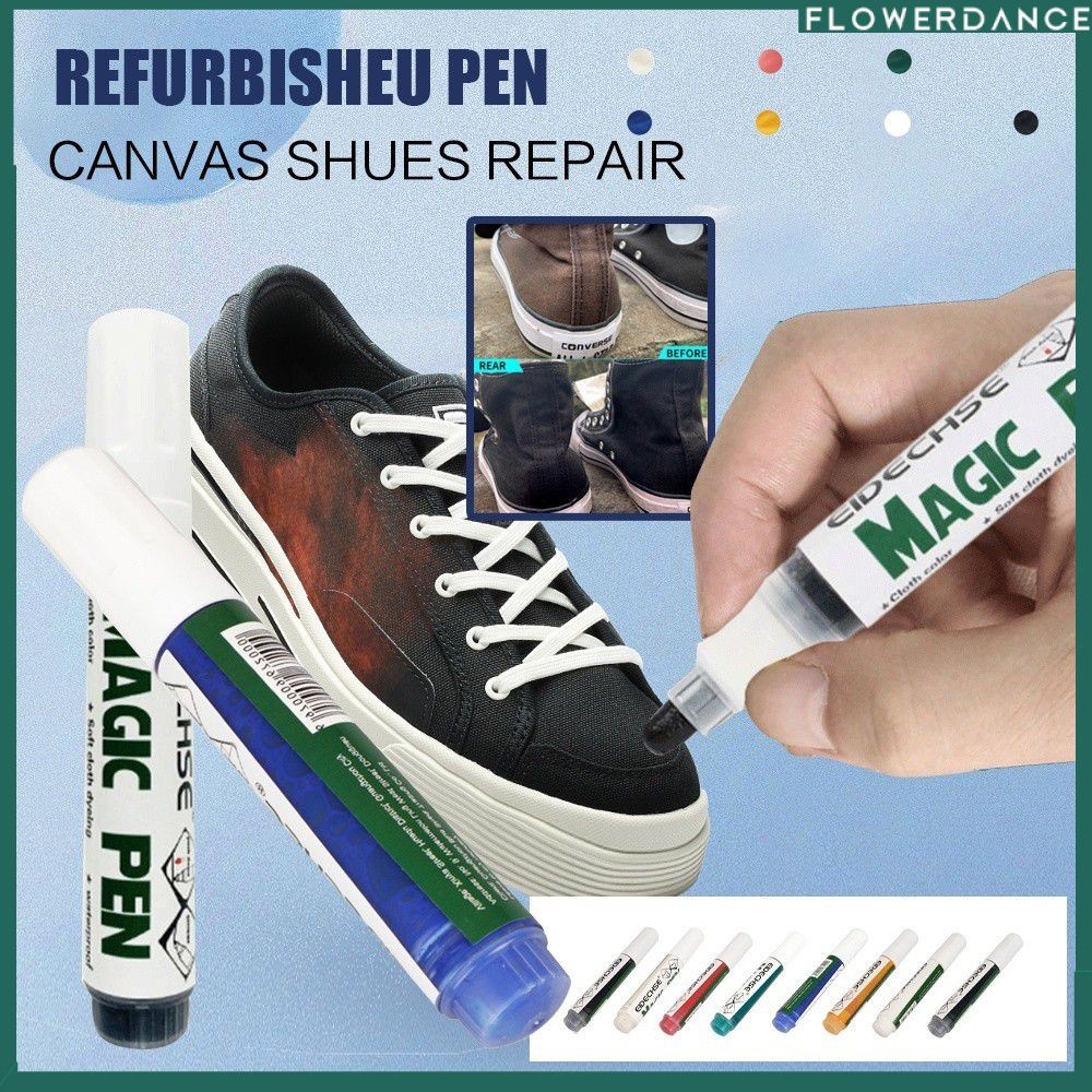 ปากกามาร์กเกอร์ Sneakeres Midsole ปากกาซ่อมแซมรองเท้าผ้าใบ ปากกากันน้ำที่ได้รับการปรับปรุงใหม่ ปากกาย้อมสีเสริม ดอกไม้