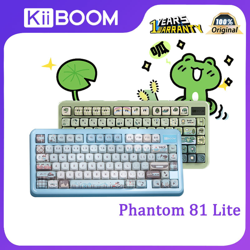 KiiBOOM Phantom 81Lite คีย์บอร์ดแบบกลไก คีย์บอร์ดน่ารักสามโหมดบลูทูธไร้สายสําหรับเด็กผู้หญิง
