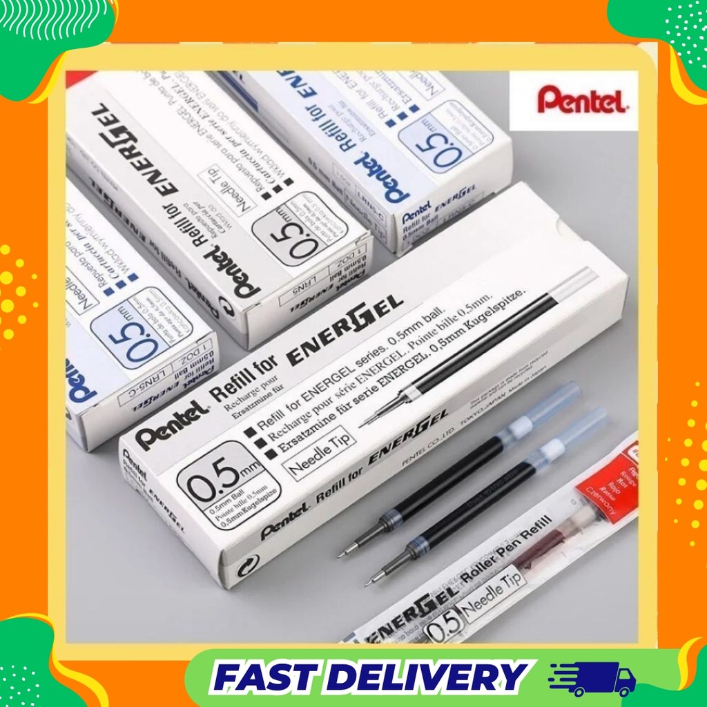 (กล่อง 12 ชิ้น) ไส้ปากกาเพ็นเทล Pentel Energel รุ่น LRN ขนาด 0.4 0.5 0.7 MM มีให้เลือกหลายสี หลายขนาด