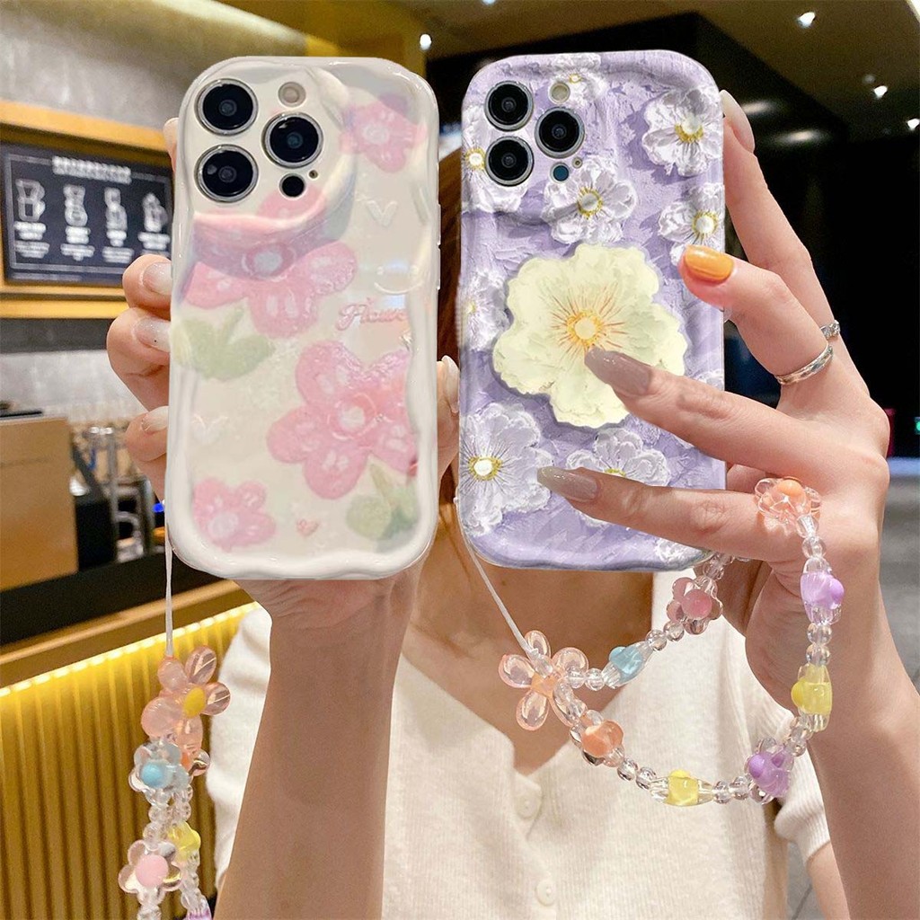 SAMSUNG เคสโทรศัพท์สําหรับSamsung Galaxy S25 S24 Ultra S22 Plus S24FEสร้อยข้อมือสายรัดข้อมือเชือกเส้