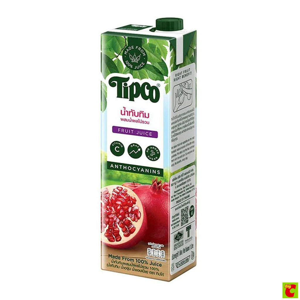 ทิปโก้ น้ำทับทิมผสมน้ำผลไม้รวม 100% 1,000 มล.