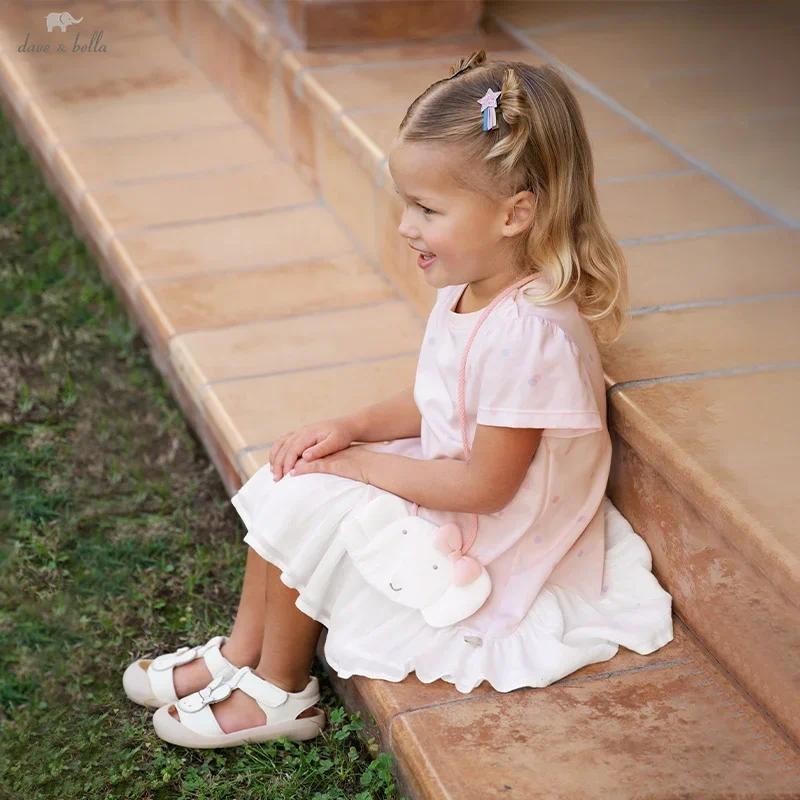 Dave Bella ชุดเดรสสำหรับเด็กผู้หญิง ลายหวานน่ารัก สไตล์เจ้าหญิง เหมาะสำหรับงานเลี้ยงและสวมใส่ในตอนกลางแจ้ง