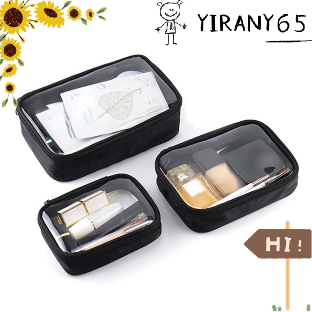 YIRAN กระเป๋าเครื่องสําอางซิปกันน้ําโปร่งใส Make Up