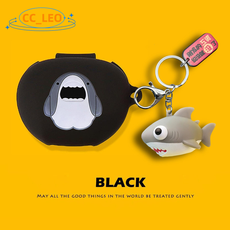 Case for EDIFIER Neobuds Pro3 Silicone Soft Case Cute Shark Cartoon Bunny Keychain Pendant Suitable 