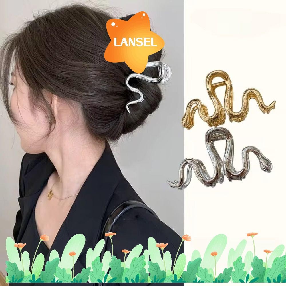 อุปกรณ์จัดแต่งทรงผมรูปงู โลหะขนาดใหญ่คว้าหัวกลับ สำหรับหนีบผม สไตล์ฮาโลวีนผู้หญิง