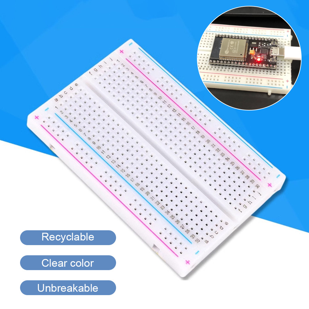 บอร์ดทดลองวงจร 400 รูเสียบ 8.5 x 5.5 ซม Protoboard โฟโต้บอร์ด สําหรับต่อวงจร