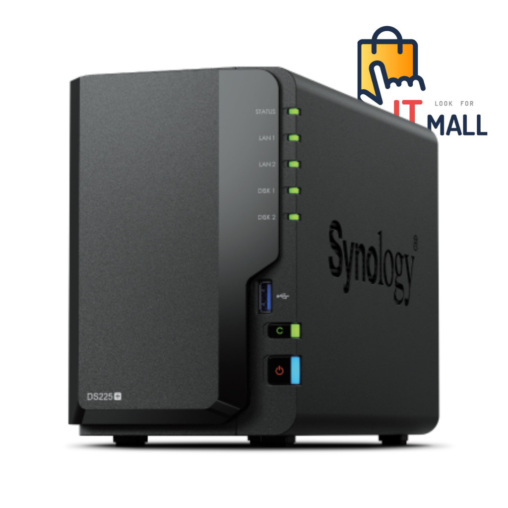 SYNOLOGY DiskStation DS225PLUS (SNG-DS225PLUS) (พื้นที่จัดเก็บข้อมูลขนาดกะทัดรัด)