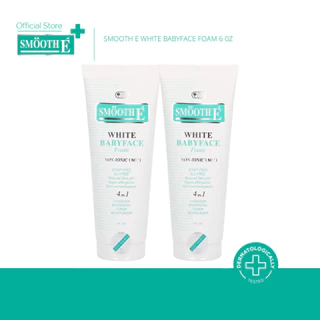 [แพ็ค 2] Smooth E White Babyface Foam 6 Oz. สมูทอี ไวท์ เบบี้เฟส โฟม pH5 Vit C&E ผิวกระจ่างใส สำหรับผิวหมอง