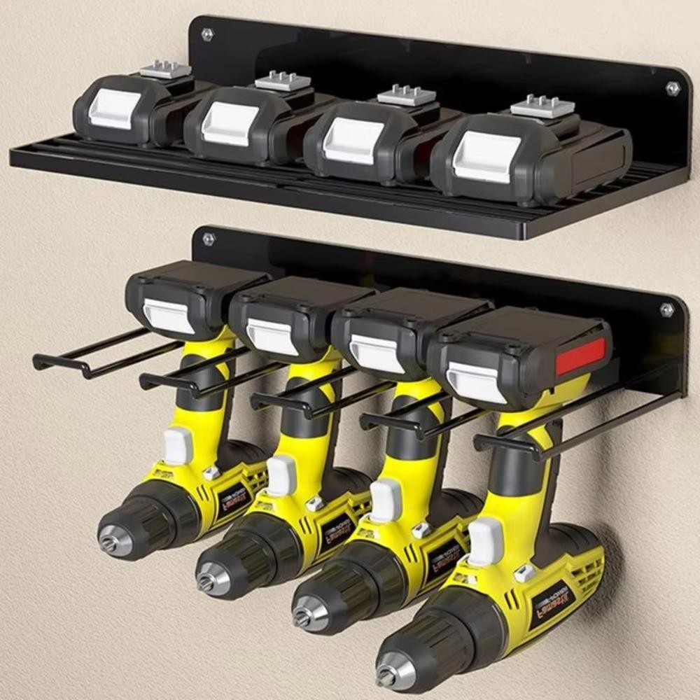 【Tm】ชั้นสว่านไฟฟ้า เครื่องมือช่าง รุ่นเหล็กกล้า DIY ชั้นวางเครื่องมือติดผนัง