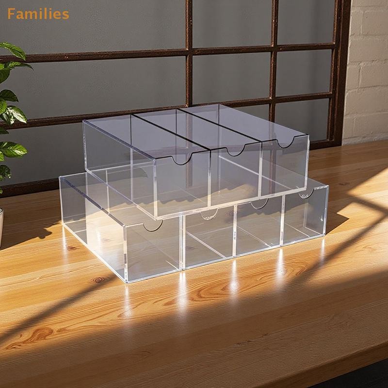Families> PP Data Cable Organizer Case Charger Storage Box Transparent Desktop Storage Case Moisture-proof Card Organizer Home Supplies ดี