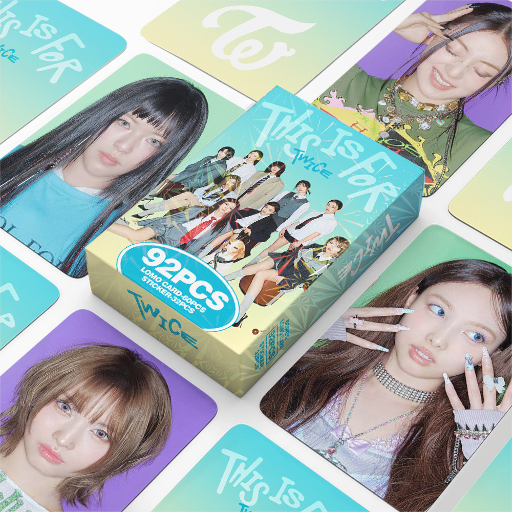 TWICE Album THIS IS FOR Lomo Card Photocard 60 ชิ้นการ์ด + สติ๊กเกอร์ 32 ชิ้น