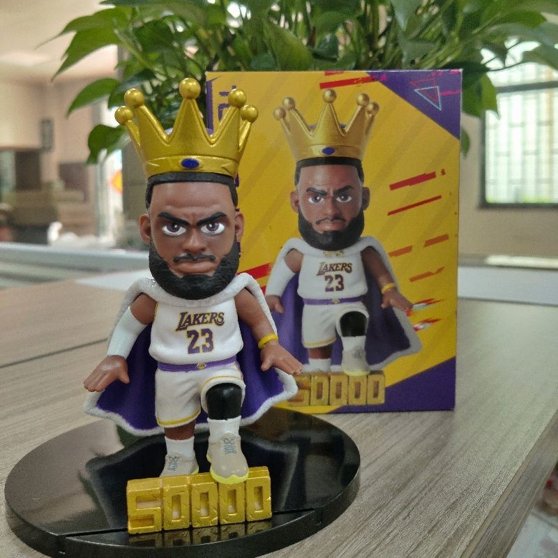 NBA Superstar James History Score Champion411 Figurine Decoration Trendy Toy Gift Model