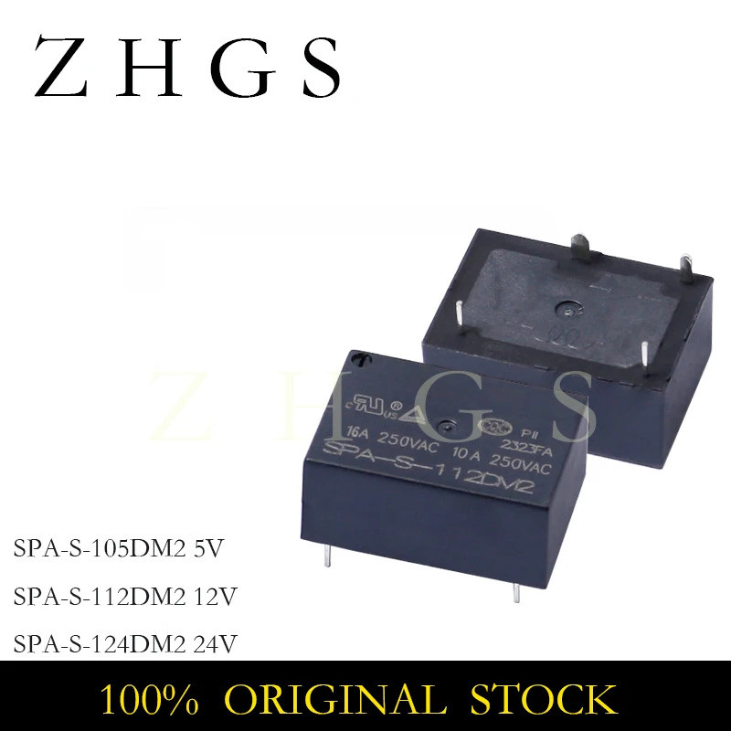 5PCS SPA-S-105DM2 SPA-S-112DM2 SPA-S-124DM2 SPA S 105DM2 112DM2 124DM2 4PIN 16A 250VAC RELAY