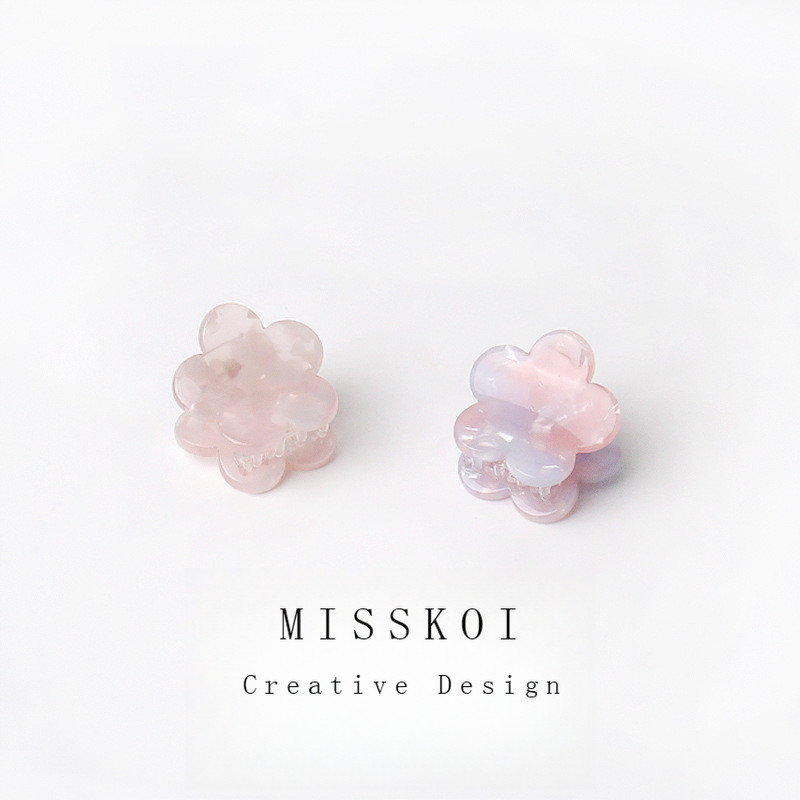 MISSKOI กิ๊บทิ้ดผมแบบคลิปดอกไม้ขนาดเล็กจากวัสดุ Mermaid Ji Fantasy Acetate คุณภาพเยี่ยม