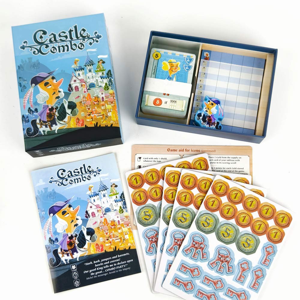 Castle Combo Board Game Card Placement Strategy Game Quick Competitive Family Game

