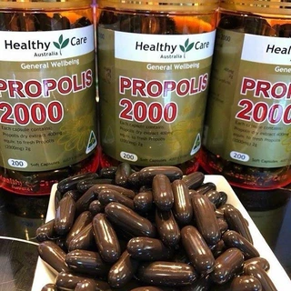 Healthy Care Propolis 2000 mg 200 Capsules พรอพโพลิส สารสกัดจากรังผึ้ง