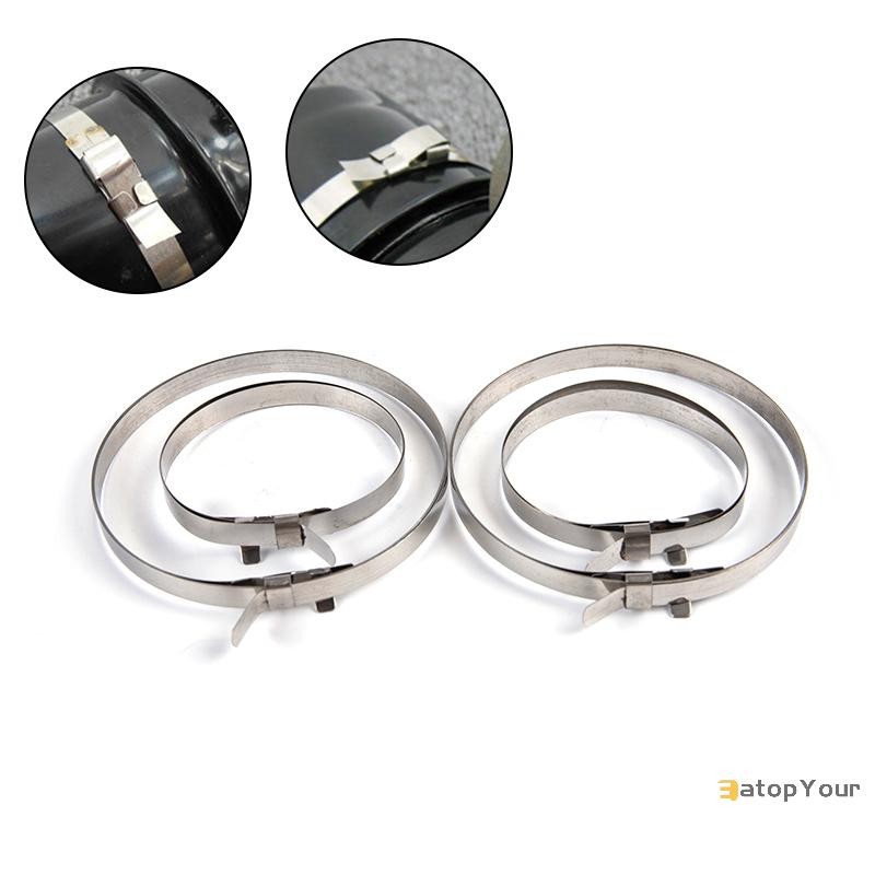 EatopYour] 4 ชิ้นเพลา CV Joint BOOT คลิปชุดสแตนเลสสตีลสายผูกไดรฟ์ Retain คลิป Auto Crimp Banding BOOT Clamp ใหม่