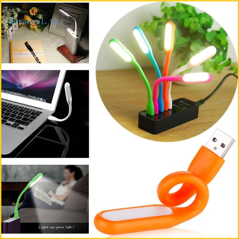 ROX โคมไฟขนาดเล็ก USB LED แบบยืดหยุ่นใหม่สําหรับคอมพิวเตอร์แล็ปท็อปโน้ตบุ๊ค PC