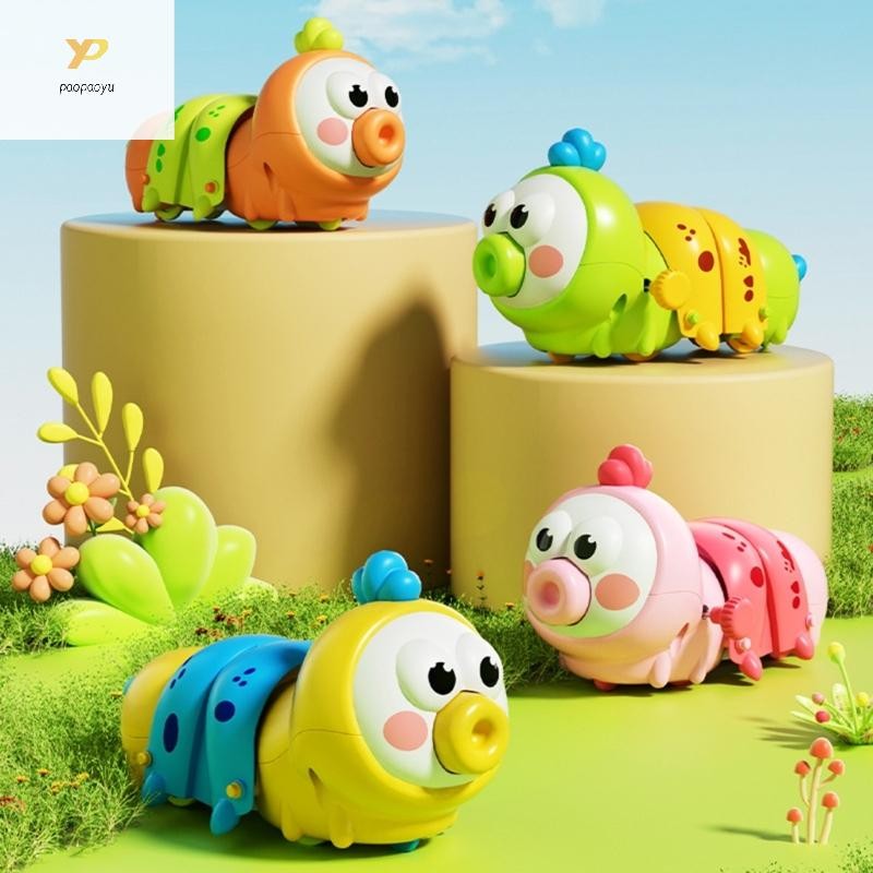 PPY Windup Crawling ของเล่นเด็ก Tummy Times Hand Eye พัฒนาการศึกษา Clockwork Caterpillars