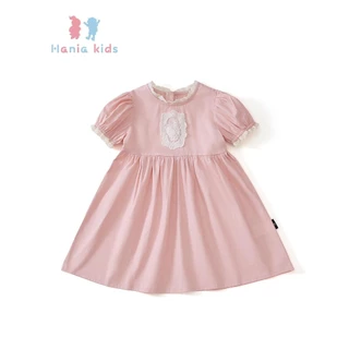 Hania kids - เดรสลูกไม้ชมพู สไตล์เกาหลี น้องใส่แล้วหวานมาก K5125668