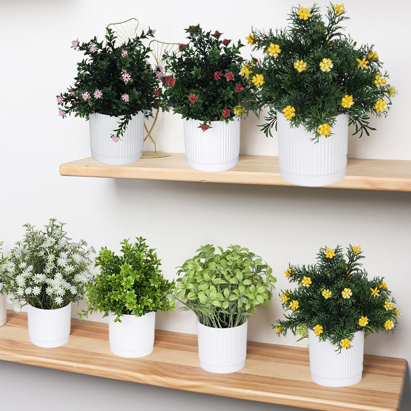 พืชบอนไซเครื่องประดับขนาดเล็กประดิษฐ์ Greenery กระถางต้นไม้พืชสมจริง Knick-knacks ตกแต่งบ้าน