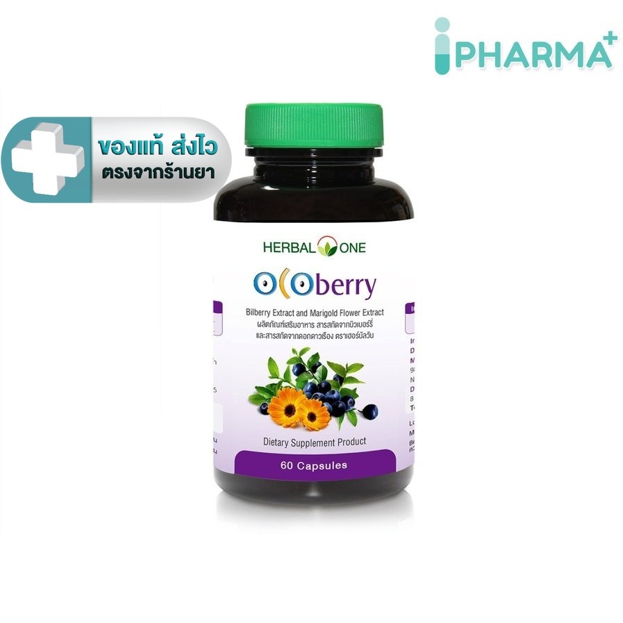 Herbal One Ocoberry เฮอร์บัล วัน อ้วยอันโอสถ โอโคเบอร์รี่  ขวด 60 แคปซูล[IP]