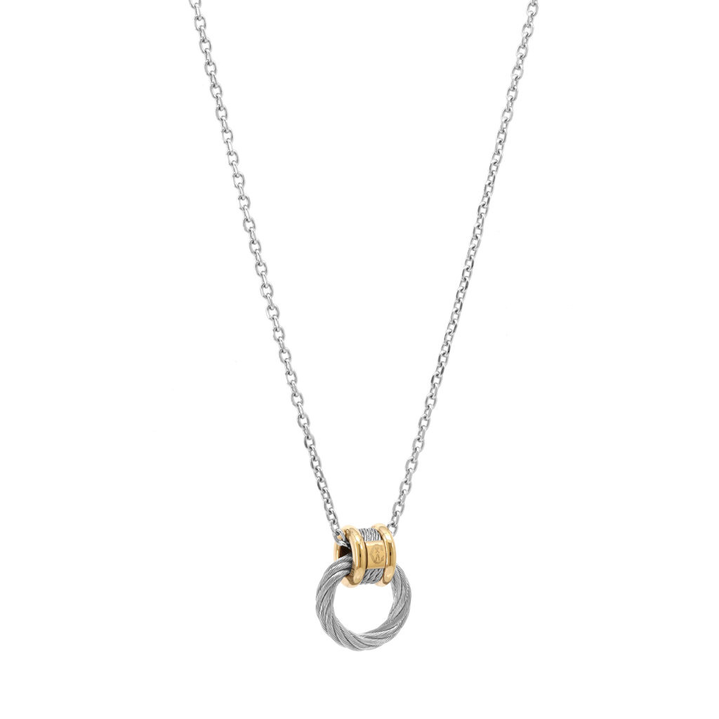 CHARRIOL สร้อยคอ 08-108-1139-44 Steel thin chain Forever Embrace necklace