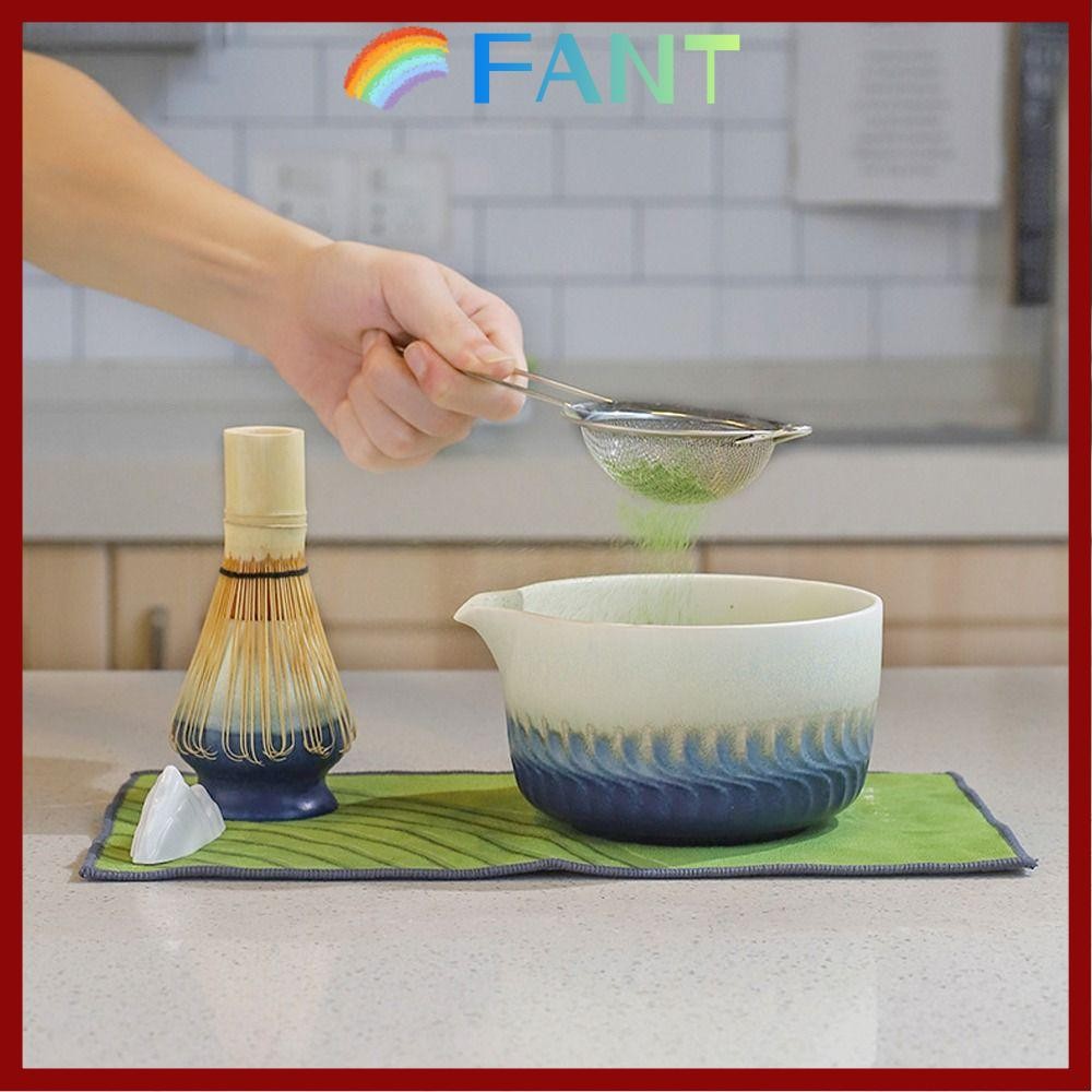 FANT 4PCS Matcha Whisk, Bamboo Ceramic Safe Japanese Matcha Tea Set, Food Grade Reusable Matcha Stirring Brush