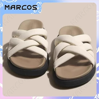 MRACOS รองเท้าแตะผู้หญิง รองเท้าแตะท่องเที่ยวฤดูร้อน รองเท้าแตะฤดูร้อน รองเท้าแตะนุ่มไม่ลื่น สวมใส่สบาย#01