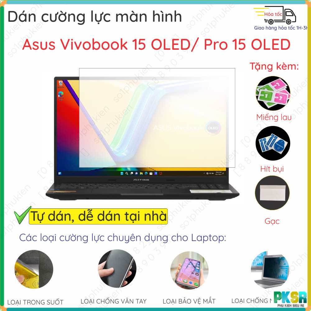 ฟิล์มกันรอยหน้าจอแกร่งสําหรับ Asus Vivobook Pro 15 OLED N6506 N6506MJ K6502Z A1505VA A1505 M3500 nan