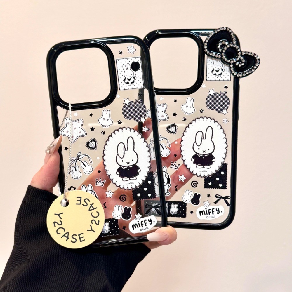 เหมาะสําหรับ iPhone 17Air 17Pro 16 15 14 13 12 11 Pro Max X XR XS Max 7 8 Plus เคสโทรศัพท์กระต่ายน่ารักอะคริลิคฮาร์ดเชลล์คุณภาพสูง LBK