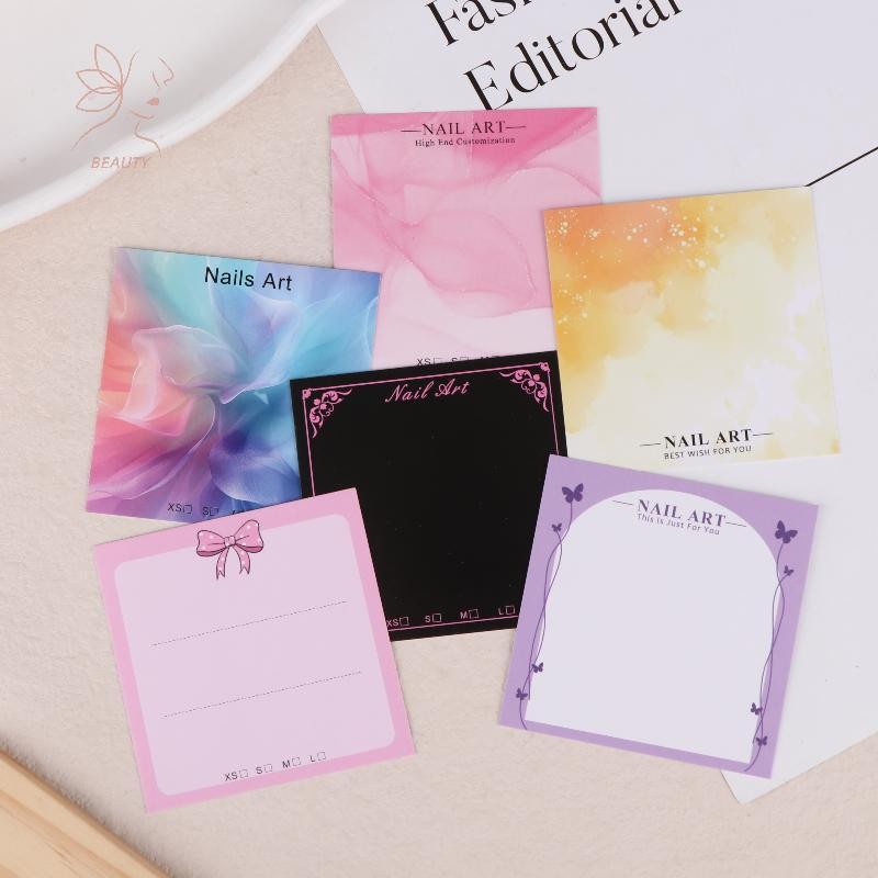 [เมย์บิวตี้] 20แผ่นกดบนเล็บด้านล่างกระดาษแข็งภาพถ่าย ข้อเสนอ ทําด้วยมือเล็บปลอมเคล็ดลับศิลปะแสดงบัตรเครื่องมือทําเล็บ {ไทย}