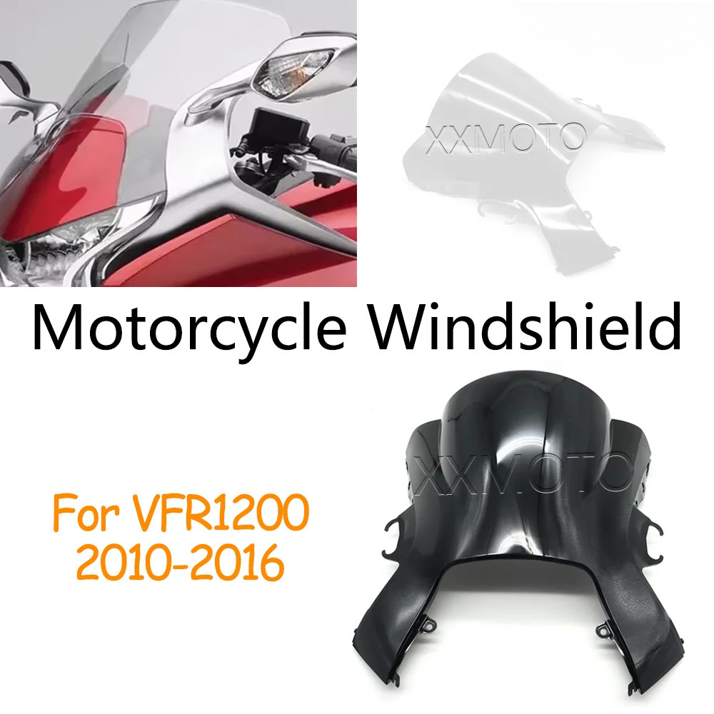สําหรับ Honda VFR1200 VFR 1200 VFR-1200 2010-2014 2015 2016 รถจักรยานยนต์ด้านหน้ากระจกกระจก Deflecto